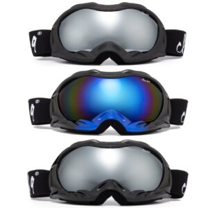 Cloud 9 - Professional Mens Snow Goggles Cross-Rocket Big Anti-Fog Dual Lens UV400 Protection Snowboarding Oversized Ski Goggles