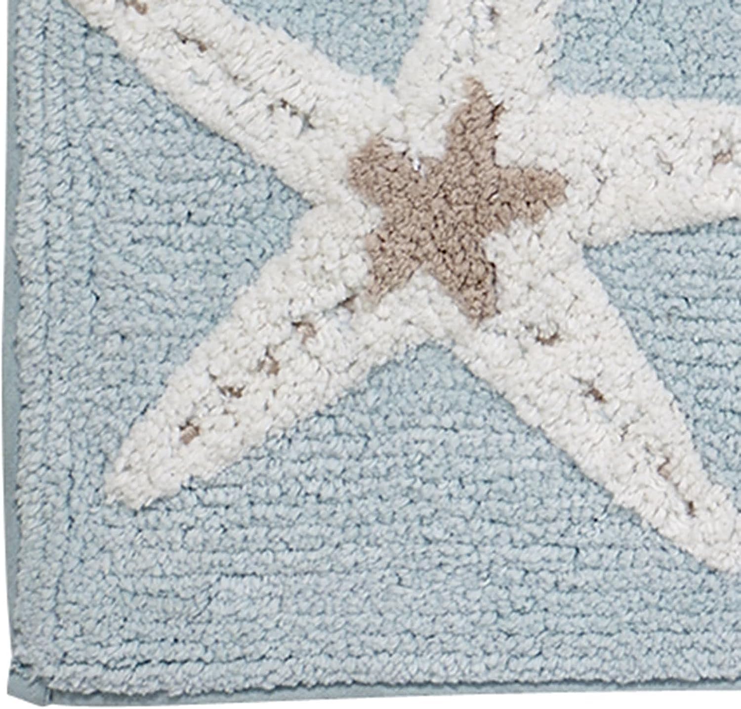 Avanti Linens - Bath Mat, Cotton Bath Rug, Guest Bathroom Essentials, Seashell Inspired Home Decor (Sequin Shells Collection, 20" x 30")