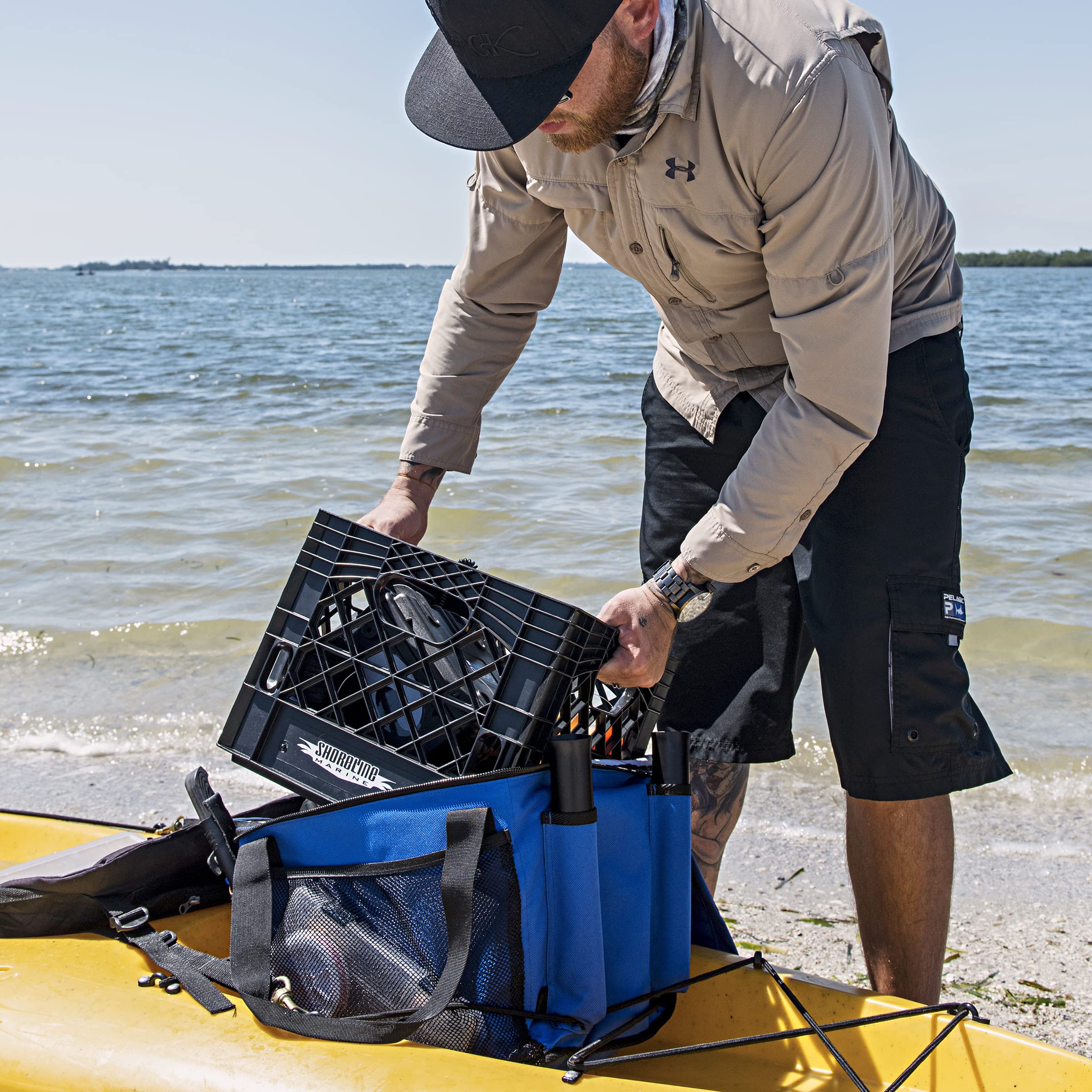 PROPEL PADDLE GEAR BY SHORELINE MARINE Ultimate Kayak Bag | Durable Water Resistant 1200 Denier Material | 2 Fishing Rod Holders | Heavy Duty Zipper | Lined Accessory Storage Compartment