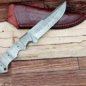 Poshland BB-7002 Damascus Steel Blank Blade as Knife Making Supplies Handmade (BB-7006)