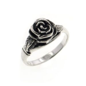 Small Sterling Silver Detailed Rose Flower Ring Size 12(Sizes 3,4,5,6,7,8,9,10,11,12)