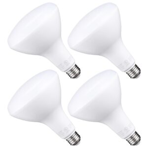 TORCHSTAR BR40 LED Light Bulbs, Indoor Flood Light Bulbs, Dimmable, 5000K Daylight, 100W Equivalent 17W, 1400lm, E26 Base, Recessed Can Light, Flicker-Free, UL & Energy Star Listed, Pack of 4