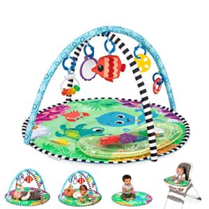 baby einstein sea floor explorers 2-in-1 water mat portable tummy time activity play gym