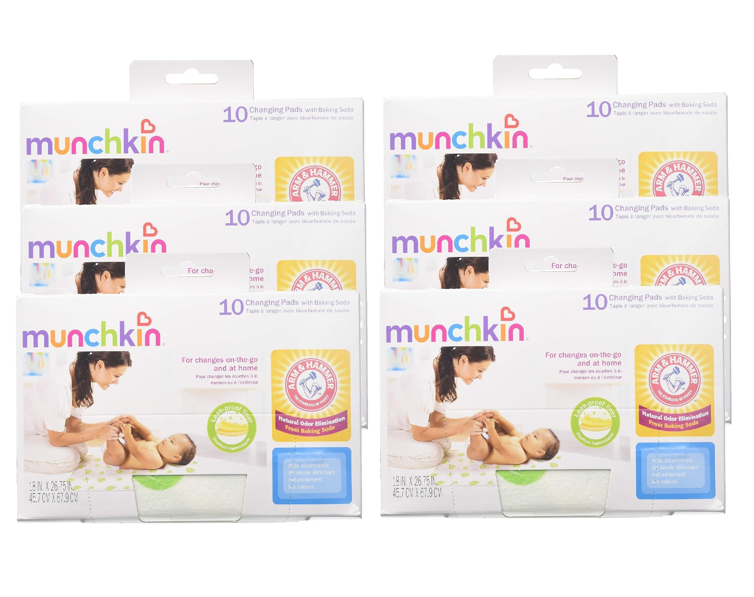 Munchkin Arm & Hammer Disposable Changing Pad - 60 Pack