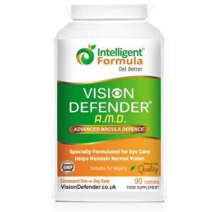 areds2 vision defender amd supplement: lutein, zeaxanthin, zinc, vitamin e – areds 2 eye vitamins, minerals, nutrients for eyes. 3 months supply (90 tablets) one-a-day vegan eye supplement. made in uk