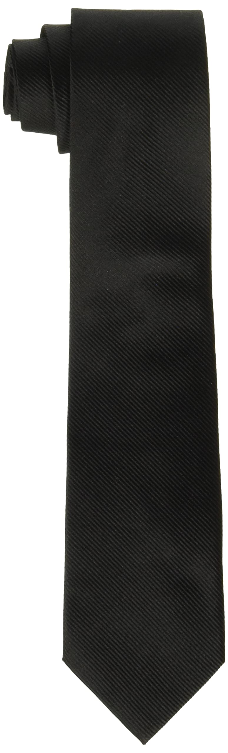 Bruno Piattelli mens Extra Long Solid Silk neckties, Black, One Size US