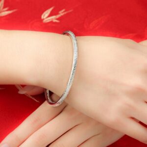 Women's 999 Solid Sterling Silver Bracelets, Sterling Silver