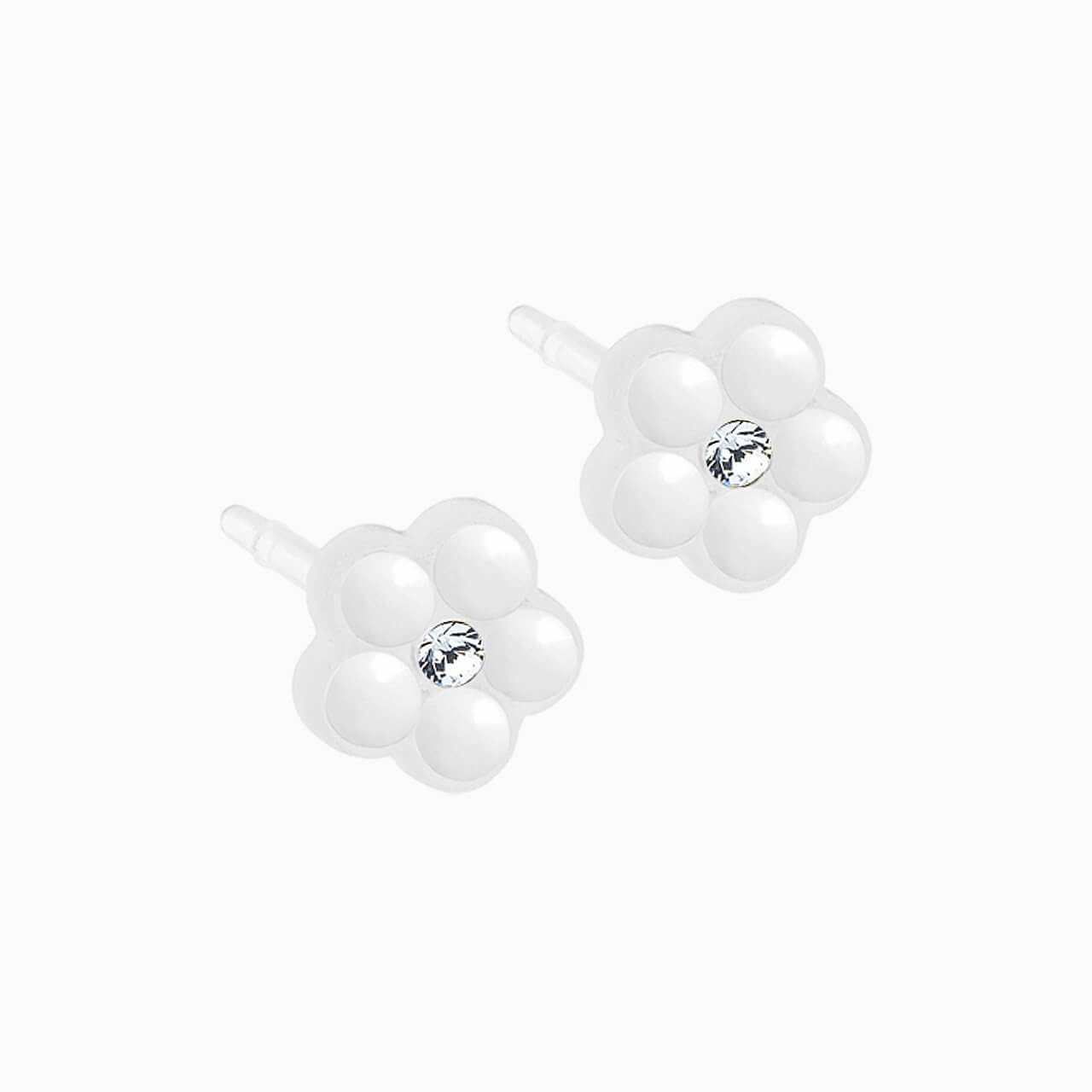 Blomdahl | Nickel Free | Medical Plastic 5mm Daisy Stud Earrings | Best Choice For Sensitive Ears