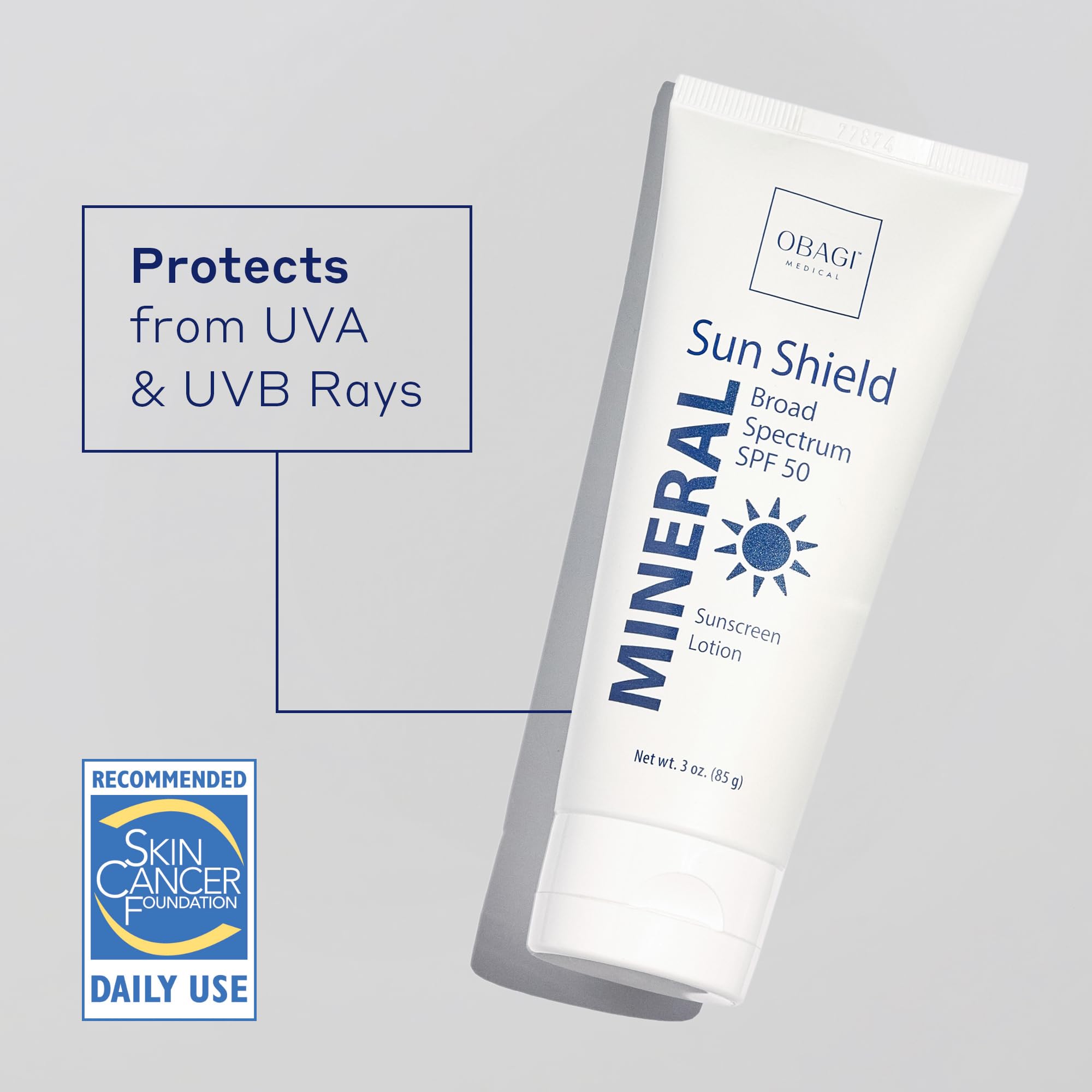 Obagi Sun Shield Hypoallergenic Mineral Sunscreen – Broad Spectrum SPF 50 Protection from the Sun – Sheer, Quick-Absorbing Formula – 3 oz