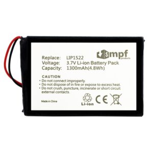 MPF Products 1300mAh LIP1522 Battery Replacement Compatible with Sony Playstation 4 PS4 Dualshock 4 Wireless Controller CUH-ZCT1E, CUH-ZCT1H, CUH-ZCT1H/B, CUH-ZCT1H/R, CUH-ZCT1U