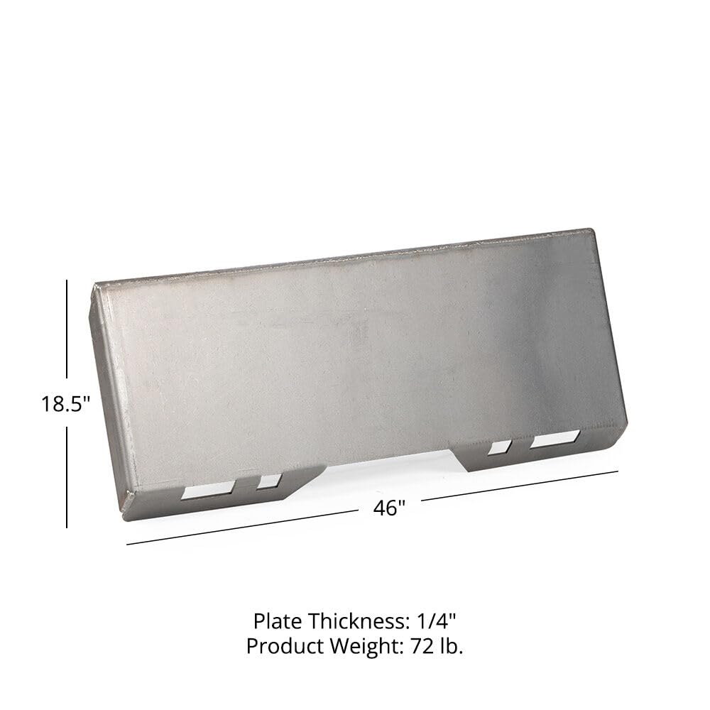 Titan Attachments 1/4in Universal Quick Tach Mount Plate, Thick Plate Attachment, Fits Kubota and Bobcat Skid Steers and Tractors