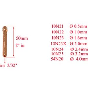 RIVERWELD 33pcs TIG Collet Body 10N28 10N30 10N31 10N32 406488 Collets Alumina nozzles 10N46 10N47 10N48 10N49 10N49 10N50 Back caps Assorted Size Fit QQ300 PTA DB SR WP 17 18 26 TIG Welding Torch