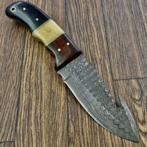 Poshland Handmade Damascus Steel 9 Inches Full Tang Skiner Knife (BC-1095)