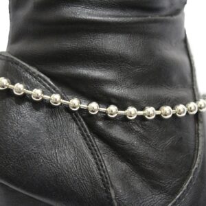 TFJ Women Western Fashion Jewelry Boot Chain Bracelet Silver Links Classic Bling Shoe Charm