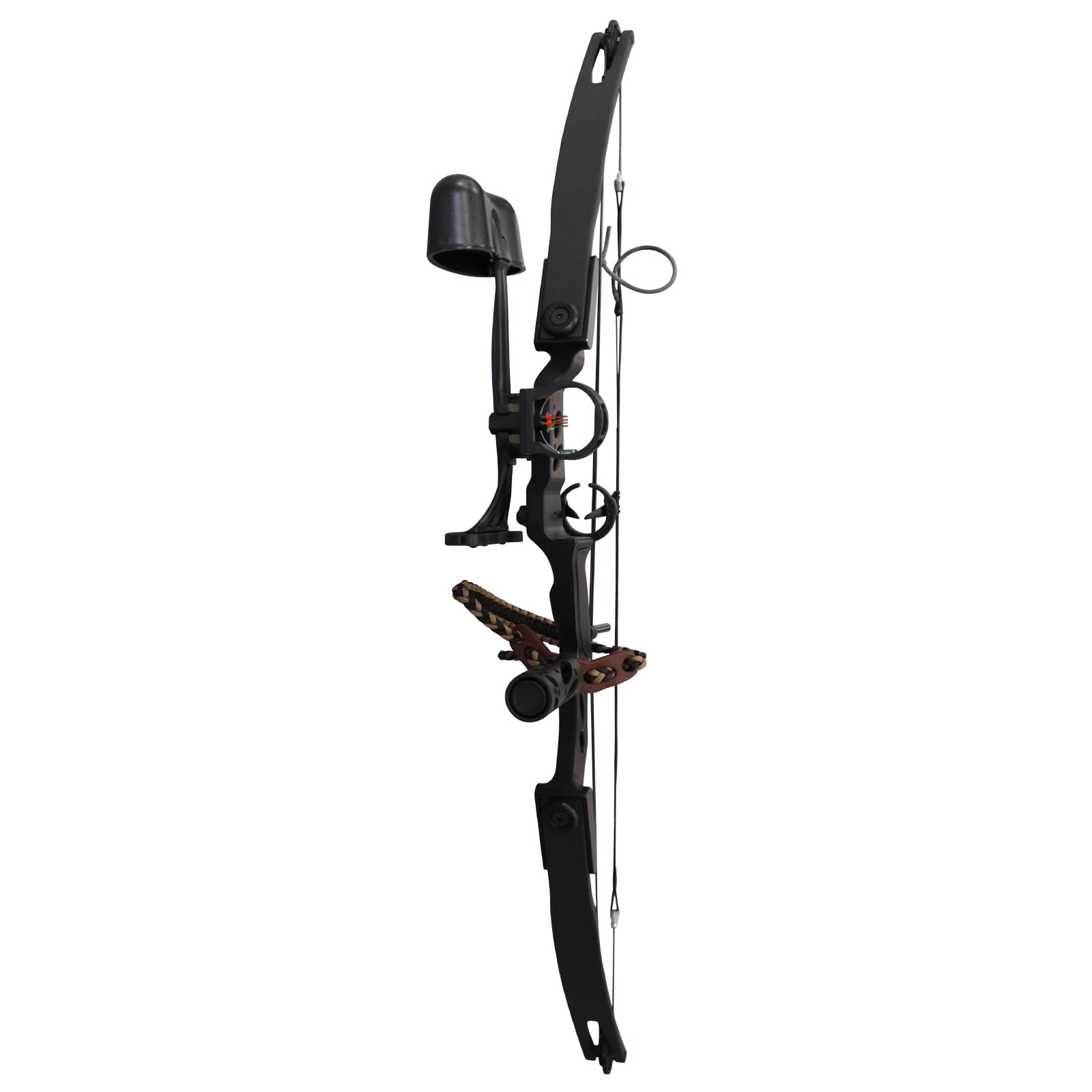 Siege 55 lb Compound Bow w/ 5-Spot Paper Target (Black w/Accessories)