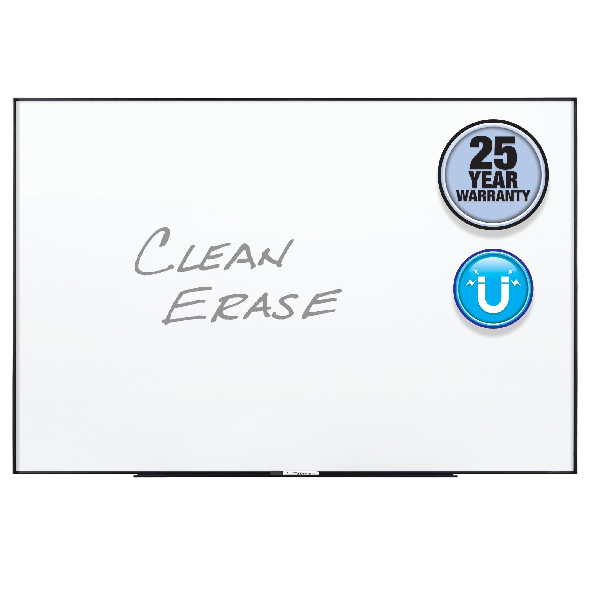 Quartet Whiteboard/Dry Erase Board, Magnetic, 6'x4', Fusion Nano-Clean, Black Aluminum Frame (NA7248FB)