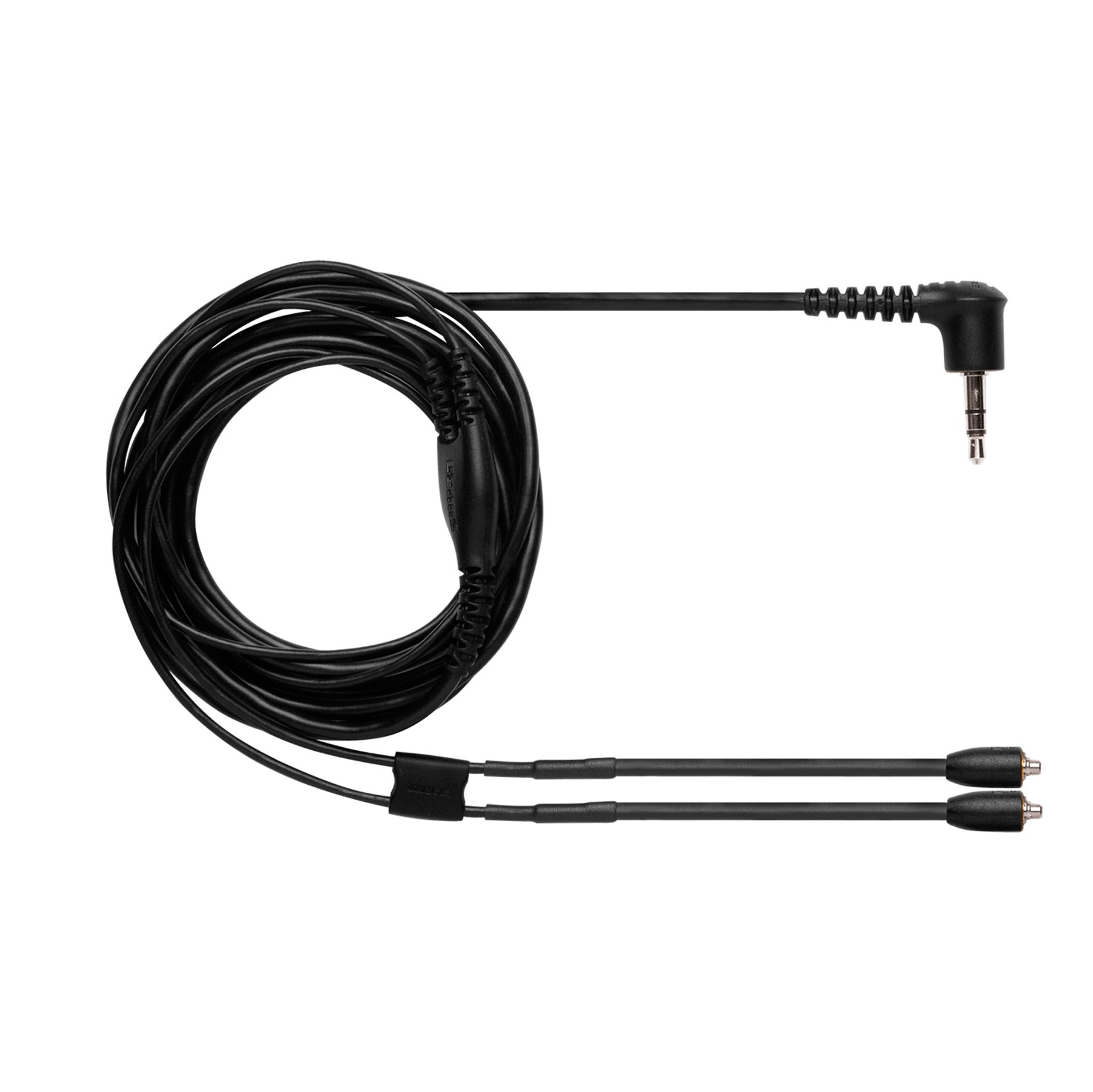 SHURE EAC64BKS 64-Inch (1.6M) Detachable Replacement Cable with silver MMCX Connectors for SE846 Earphones fit also SE215, SE315, SE425, SE535 Earbuds (Black)