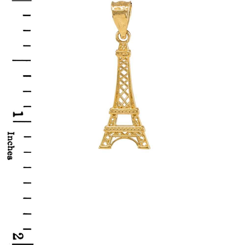 Fine 14k Gold Eiffel Tower Charm Charm Pendant