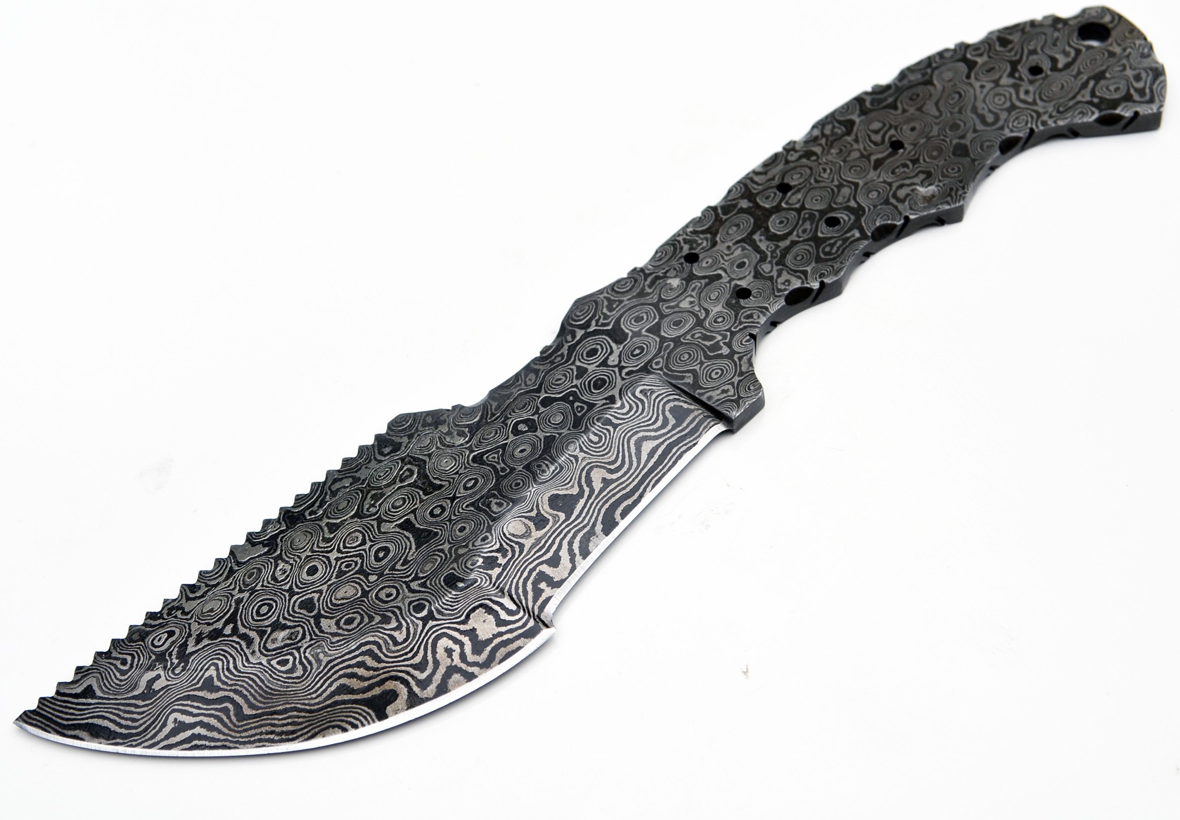 Whole Earth Supply Damascus Hunting Tracker Large High Carbon Steel Blank Blade Knives Knife Making Blanks