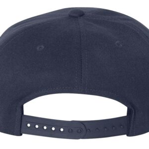 Joe's USA Koloa Surf-Classic Wave Logo Solid Snapback Hats-Navy/with White