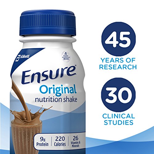 Ensure Original Nutrition Shake with 9 Grams of Protein, Meal Replacement Shakes, Milk Chocolate, 8 fl oz (Pack of 16)