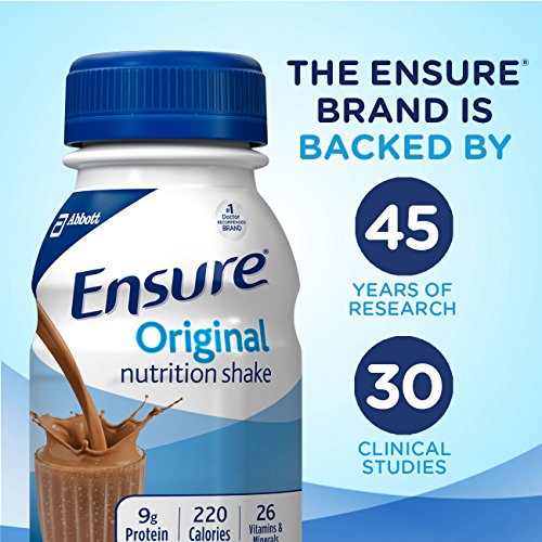 Ensure Original Nutrition Shake with 9 Grams of Protein, Meal Replacement Shakes, Milk Chocolate, 8 fl oz (Pack of 16)