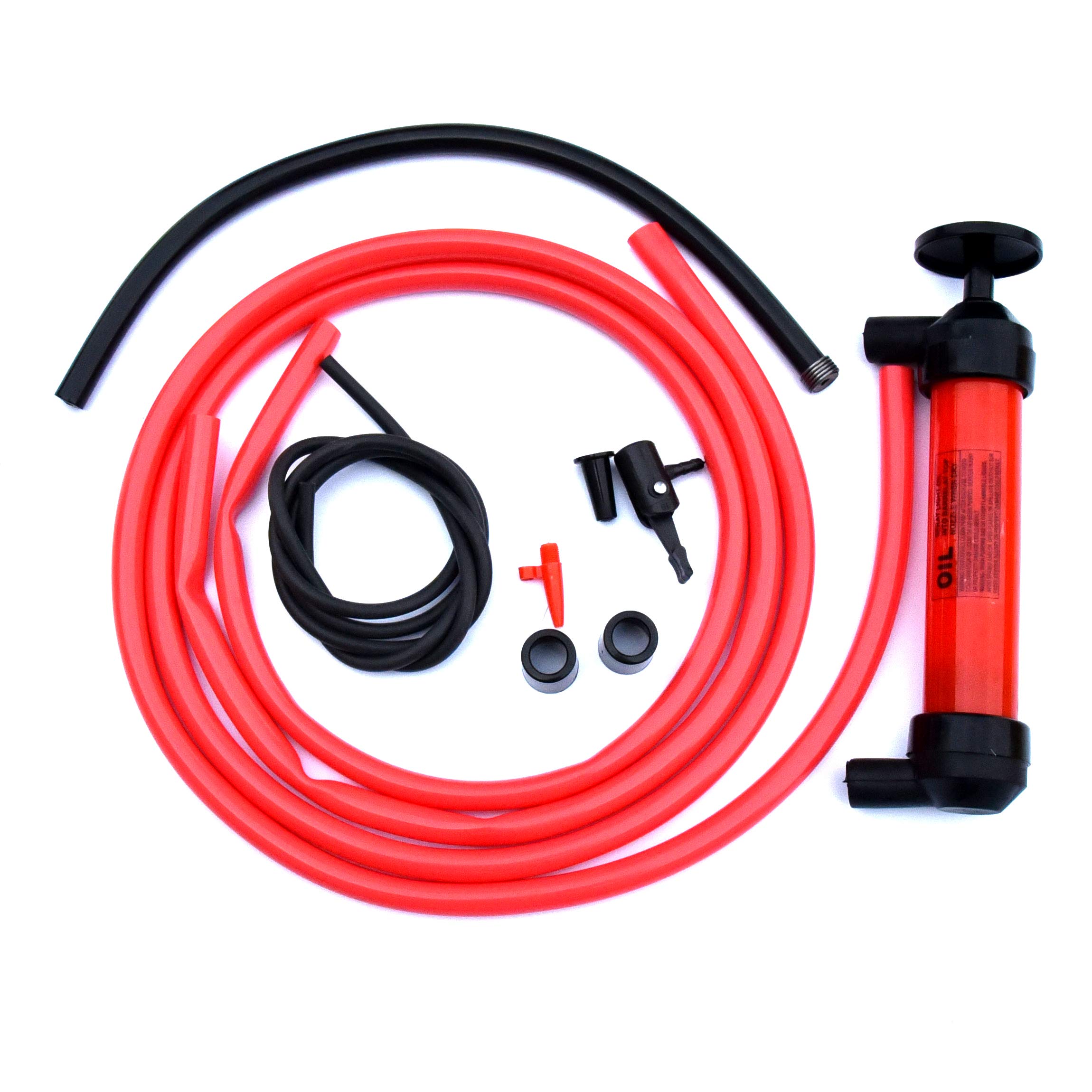 Koehler Enterprises RA990 Multi-Use Siphon Fuel Transfer Pump Kit (for Gas Oil and Liquids), Red medium