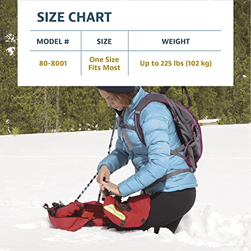 Yukon Charlie's Airlift Inflatable Snowshoe, One Size Fits Most, Hand Pump and Storage Bag Included