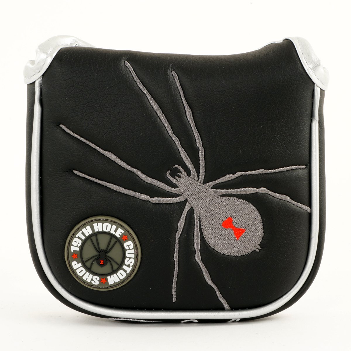 Spider High-MOI Mallet Putter Headcover, Heel Shaft, Black, Golf Head Cover