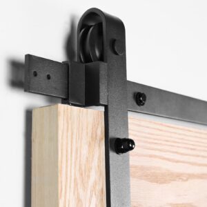 U-MAX 6.6 FT Sliding Barn Wood Door Basic Sliding Track Hardware Kit (Basic "J")