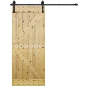 U-MAX 6.6 FT Sliding Barn Wood Door Basic Sliding Track Hardware Kit (Basic "J")