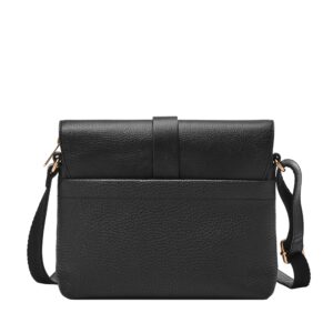 Fossil Women's Kinley Leather Small Crossbody Purse Handbag, Black (Model: ZB7878001)