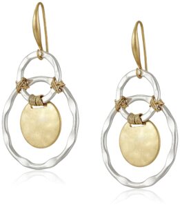 robert lee morris wire wrapped orbital circle drop earrings