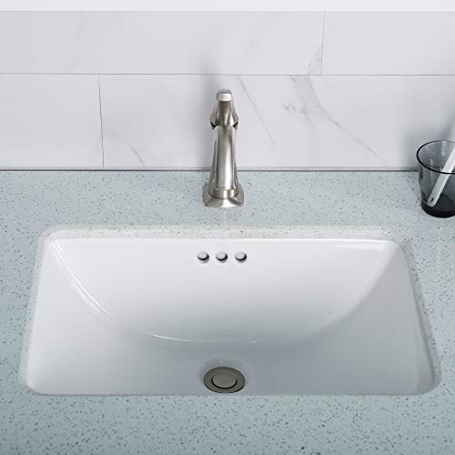 Kraus KCU-241 Elavo Bathroom Undermount Sink, 21 Inch, 24 Inch , White