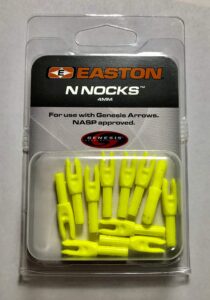 easton genesis n archery nocks (12 pack), yellow