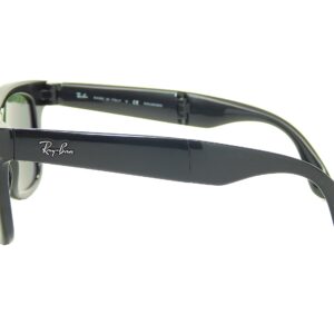 Ray-Ban Ray Ban Folding Wayfarer RB4105 601/58 Black/Crystal Green Polarized 54mm Sunglasses, 54 mm