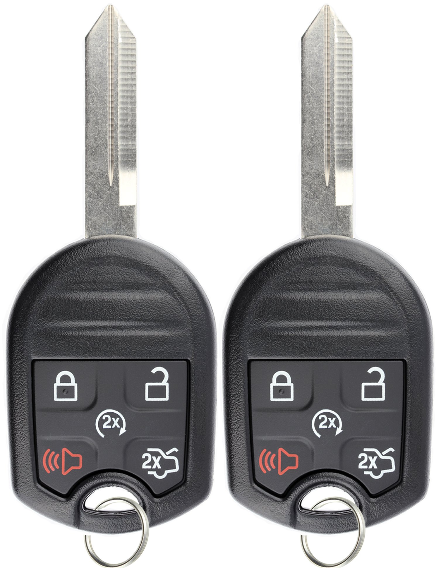 KeylessOption Keyless Entry Remote Control Fob Uncut Blank Ignition Car Key Remote Start for CWTWB1U793 (Pack of 2)