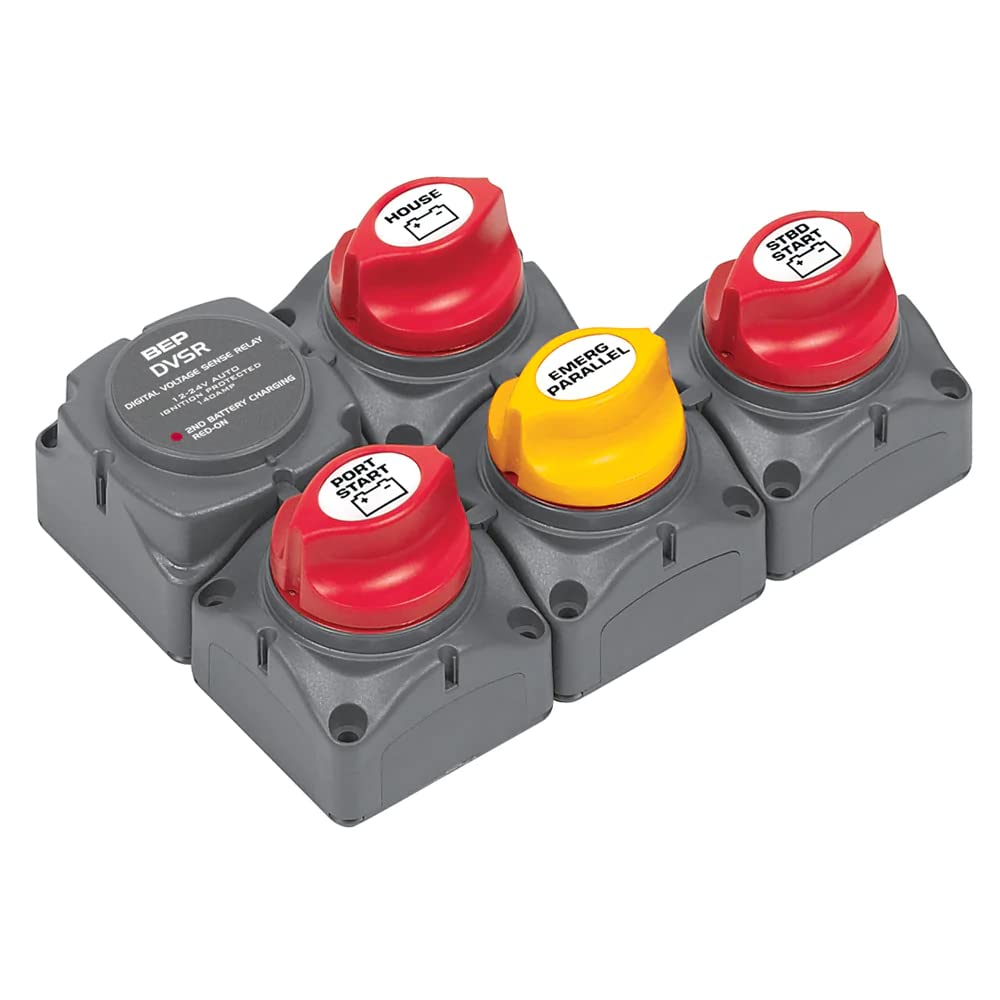 BEP 718-140A-DVSR Battery Distribution Cluster for Twin Inboard Engine with Three Battery Banks