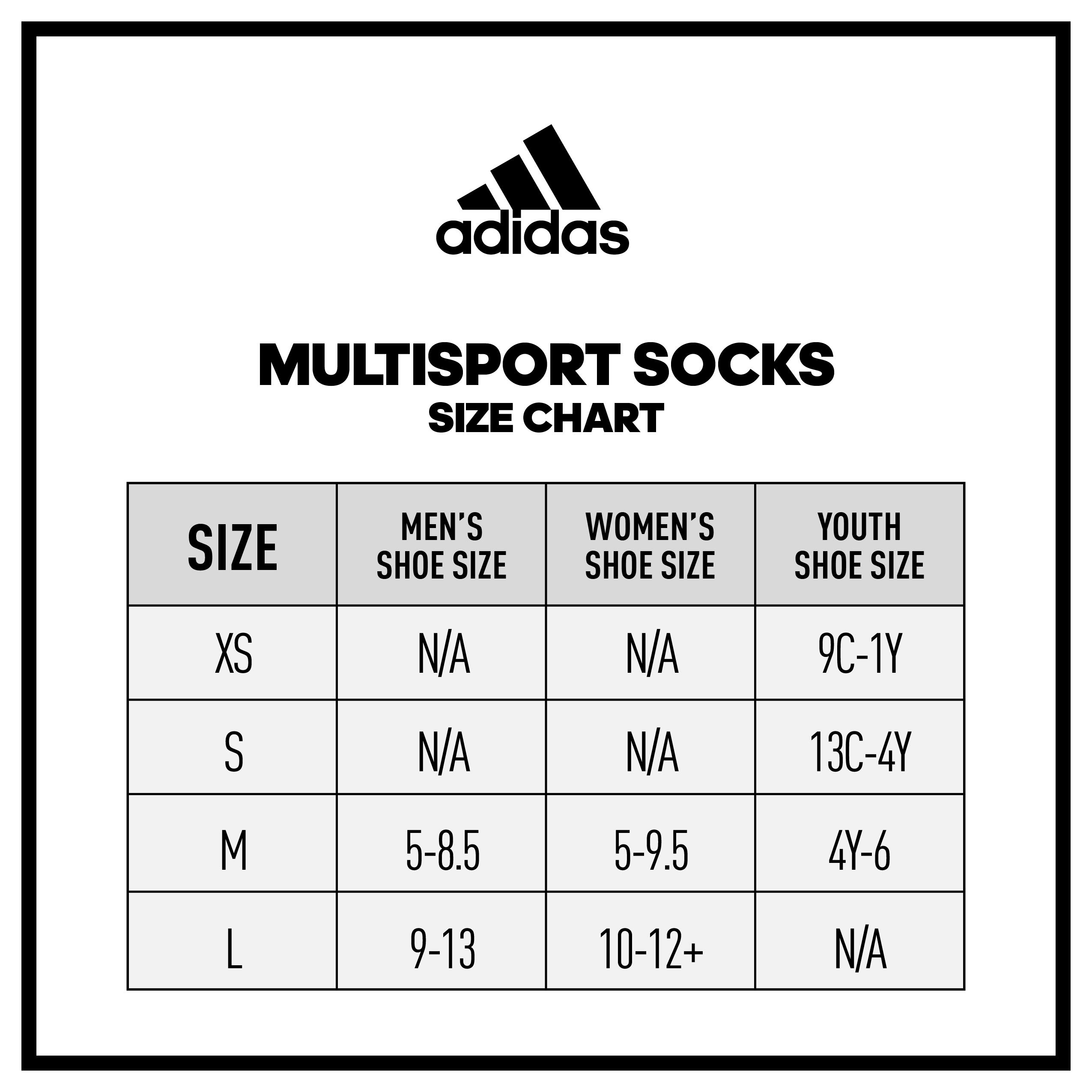 adidas Utility All Sport Over The Calf (OTC) Socks (1-Pair), Black/Light Onix Grey/White, Medium