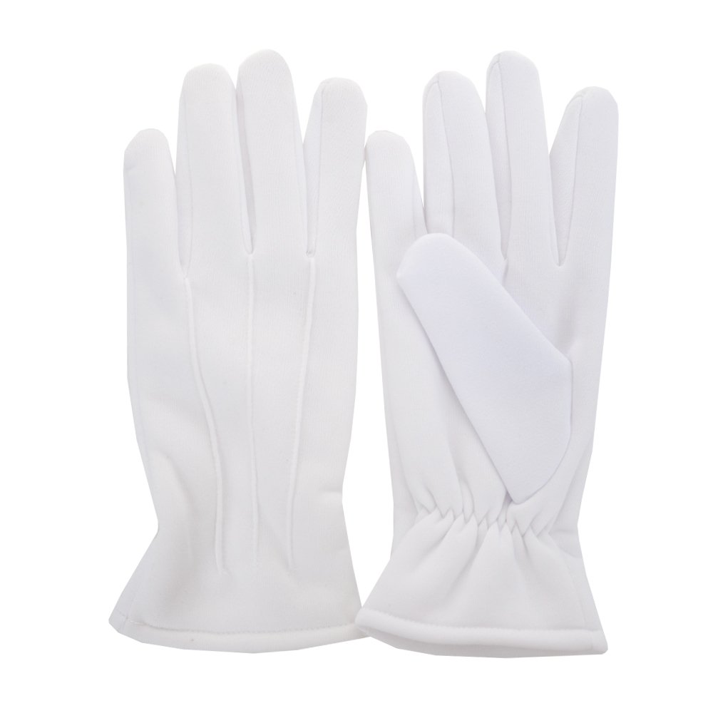 JISEN Men Formal Tuxedo Honor Guard Parade Winter Wind-Resistant Polyester Gloves Common Type