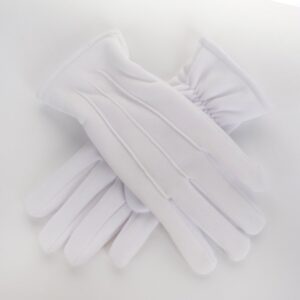 JISEN Men Formal Tuxedo Honor Guard Parade Winter Wind-Resistant Polyester Gloves Common Type