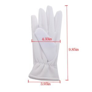 JISEN Men Formal Tuxedo Honor Guard Parade Winter Wind-Resistant Polyester Gloves Common Type