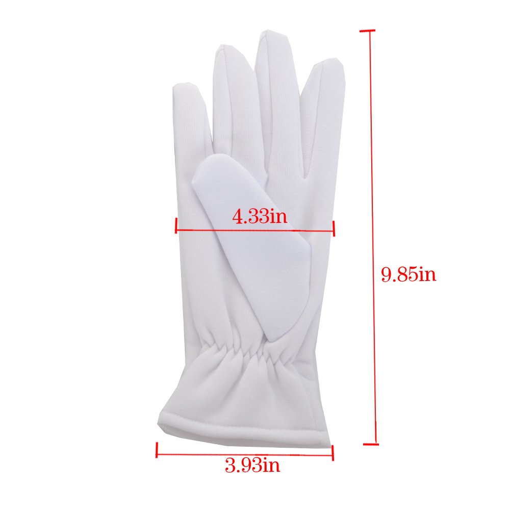 JISEN Men Formal Tuxedo Honor Guard Parade Winter Wind-Resistant Polyester Gloves Common Type