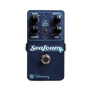 keeley seafoam plus vibrato chorus effects pedal, blue (ksea2)