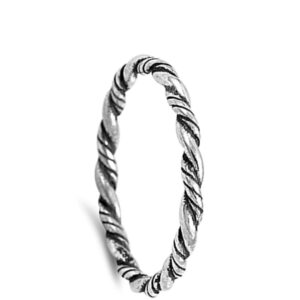 Rope Eternity Braid Bali Thumb Ring New .925 Sterling Silver Band Size 10