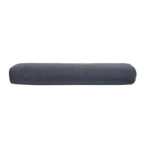 Manduka Yoga Lean Bolster Pillow - Firm, Removable eQua Cover, Easy Carry Handle - Thunder Grey, 27" x 7" x 3.25"