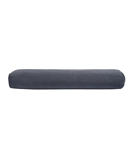 Manduka Yoga Lean Bolster Pillow - Firm, Removable eQua Cover, Easy Carry Handle - Thunder Grey, 27" x 7" x 3.25"