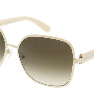 FERRAGAMO Women's Buckle Sunglasses, Ivory/Brown, 59