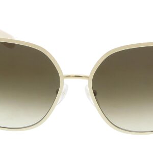 FERRAGAMO Women's Buckle Sunglasses, Ivory/Brown, 59