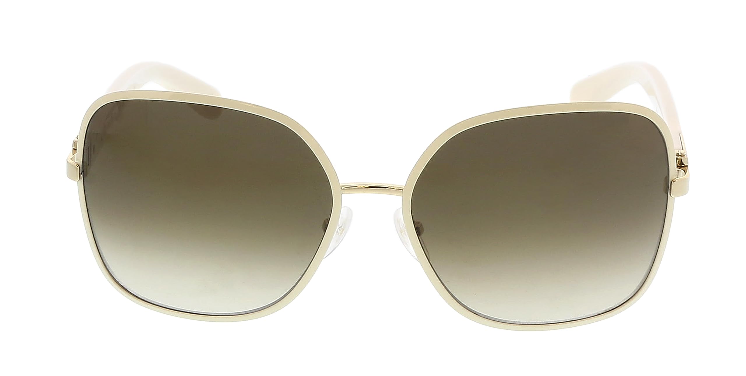 FERRAGAMO Women's Buckle Sunglasses, Ivory/Brown, 59